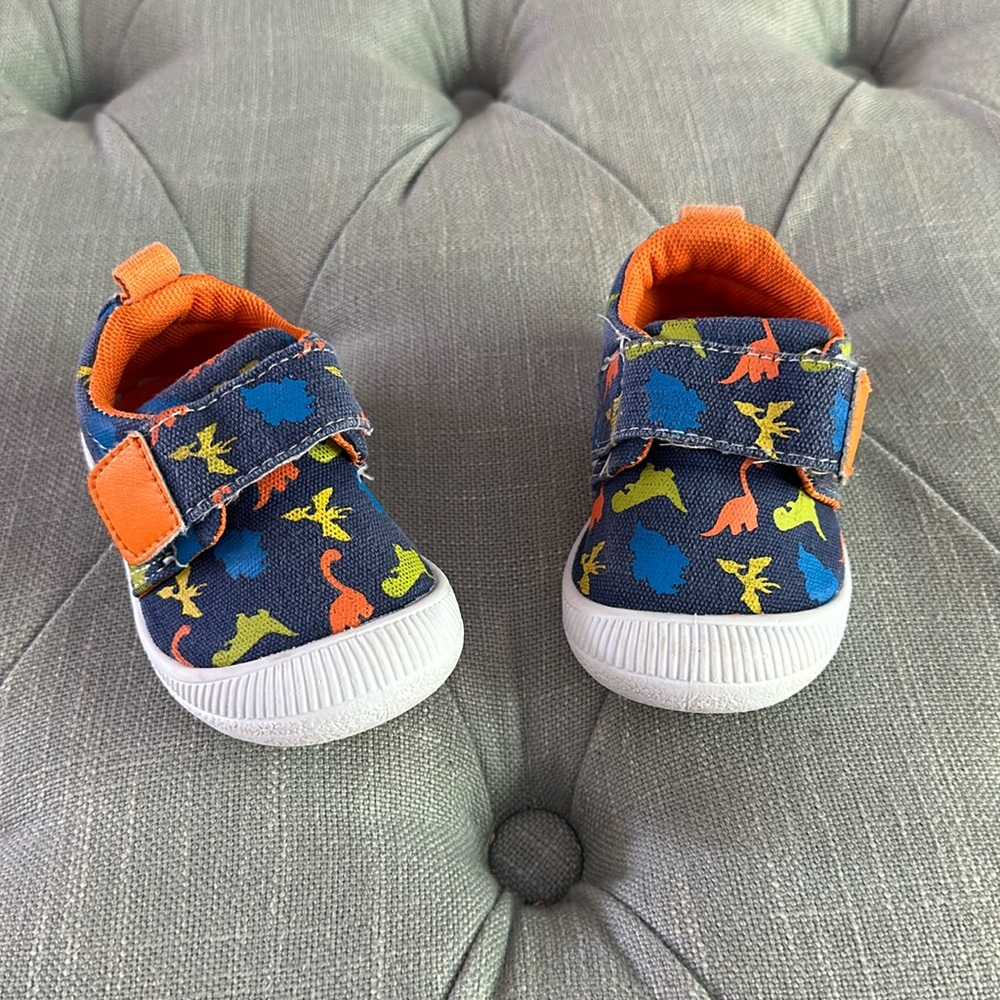 Size 4 Baby Boy First Steps Dinosaur Shoes